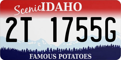 ID license plate 2T1755G