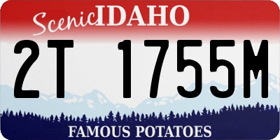 ID license plate 2T1755M