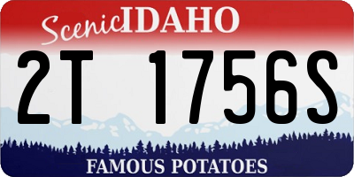 ID license plate 2T1756S