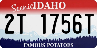 ID license plate 2T1756T
