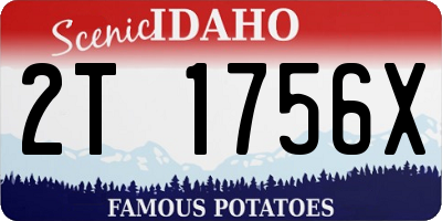 ID license plate 2T1756X