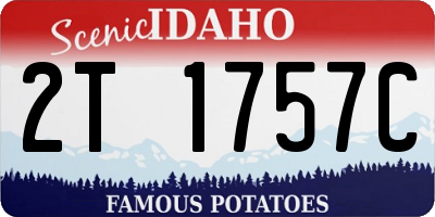 ID license plate 2T1757C