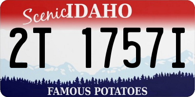 ID license plate 2T1757I