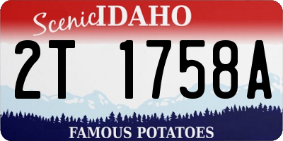 ID license plate 2T1758A