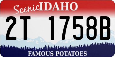 ID license plate 2T1758B