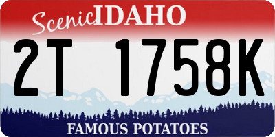 ID license plate 2T1758K