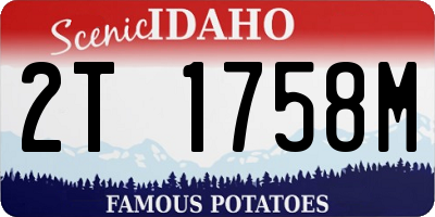 ID license plate 2T1758M