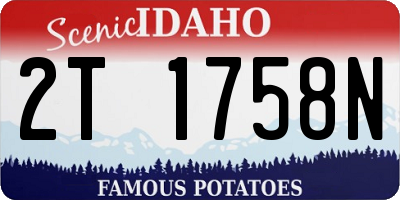 ID license plate 2T1758N