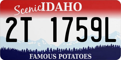 ID license plate 2T1759L