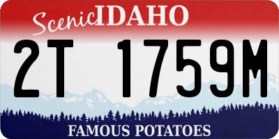 ID license plate 2T1759M