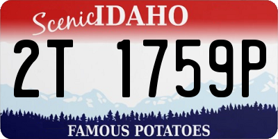 ID license plate 2T1759P