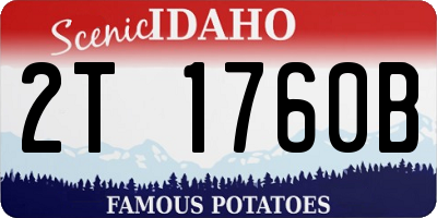 ID license plate 2T1760B