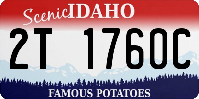 ID license plate 2T1760C