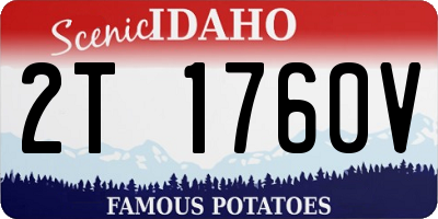 ID license plate 2T1760V