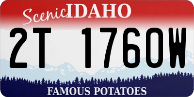 ID license plate 2T1760W