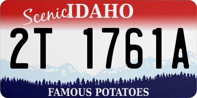 ID license plate 2T1761A