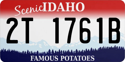 ID license plate 2T1761B
