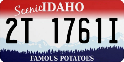 ID license plate 2T1761I