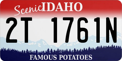 ID license plate 2T1761N