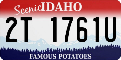 ID license plate 2T1761U