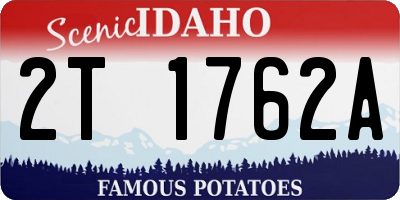 ID license plate 2T1762A