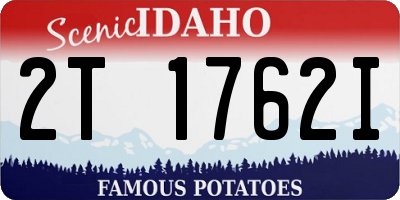 ID license plate 2T1762I