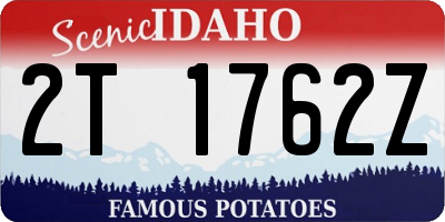 ID license plate 2T1762Z