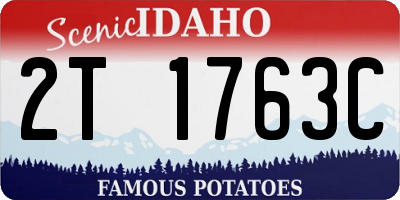 ID license plate 2T1763C