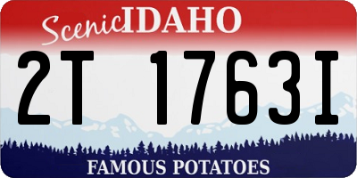 ID license plate 2T1763I