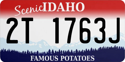 ID license plate 2T1763J