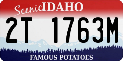 ID license plate 2T1763M