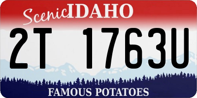 ID license plate 2T1763U