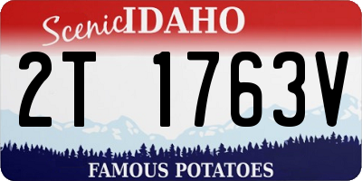 ID license plate 2T1763V