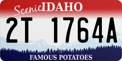 ID license plate 2T1764A