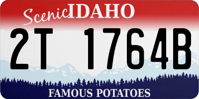 ID license plate 2T1764B