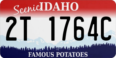 ID license plate 2T1764C