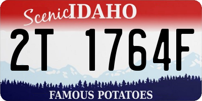 ID license plate 2T1764F