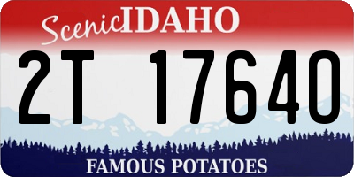 ID license plate 2T1764O