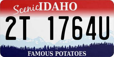 ID license plate 2T1764U