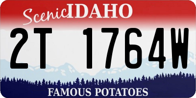 ID license plate 2T1764W