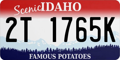 ID license plate 2T1765K