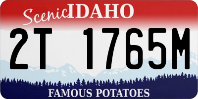 ID license plate 2T1765M