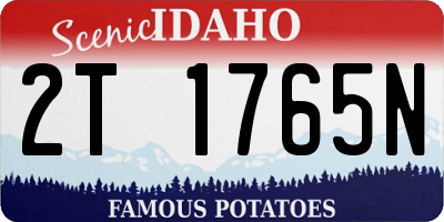ID license plate 2T1765N