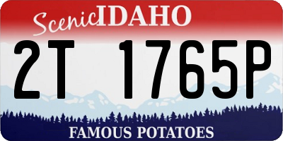 ID license plate 2T1765P