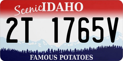 ID license plate 2T1765V