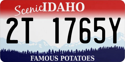 ID license plate 2T1765Y
