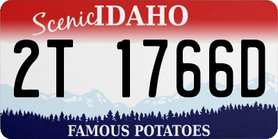 ID license plate 2T1766D