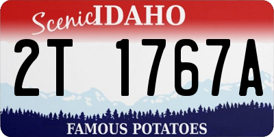 ID license plate 2T1767A
