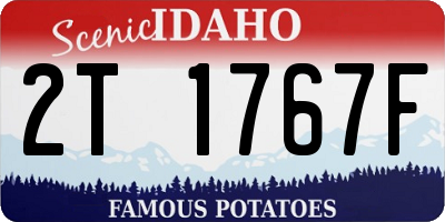 ID license plate 2T1767F
