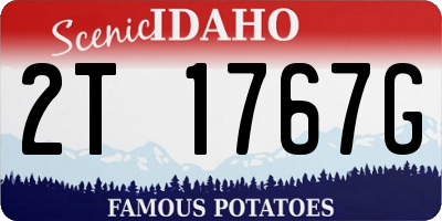 ID license plate 2T1767G